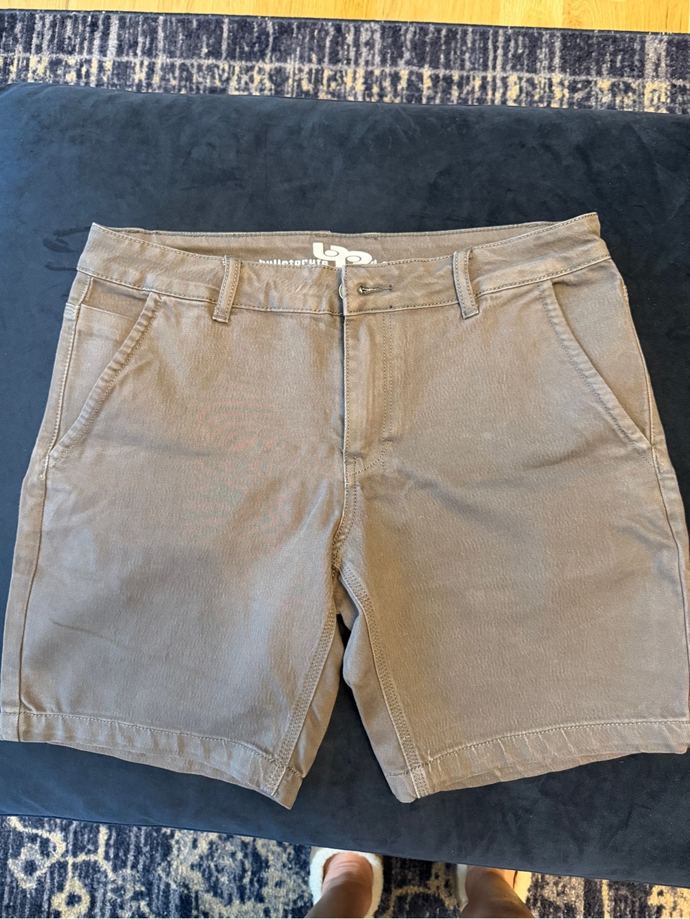 Men's Flat Front Brown Shorts with Clean Tailored Look